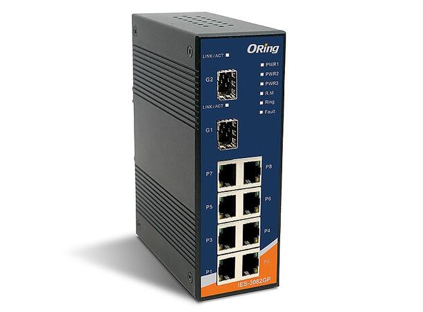 ORing FastE 8x 10/100TX + 2x SFP Managed Switch, Rugged
